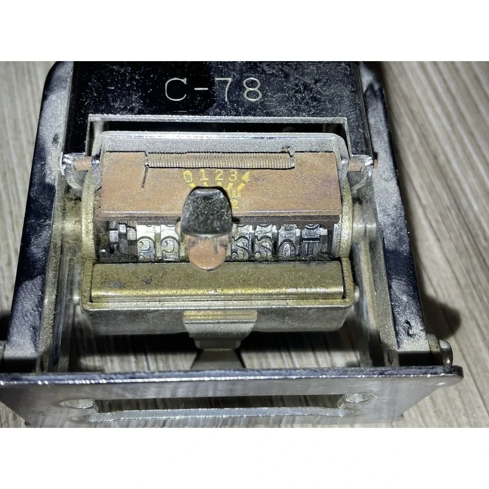 Vintage Cosco C-78 Automatic Numbering Machine Pricing 8 Wheel